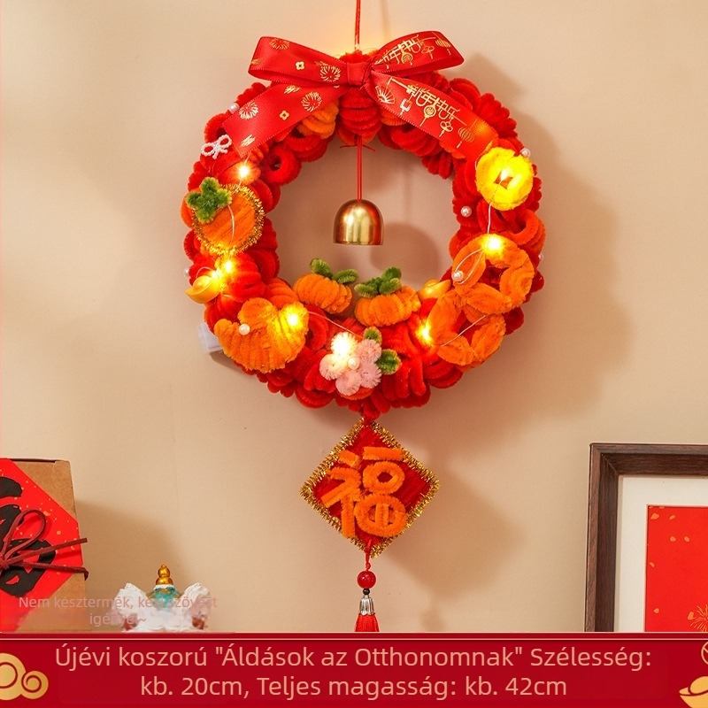 DIY anyagkészlet kézzel szőtt virágos gyűrű és karkötő – PVC, Tavaszi Fesztivál, kínai stílus