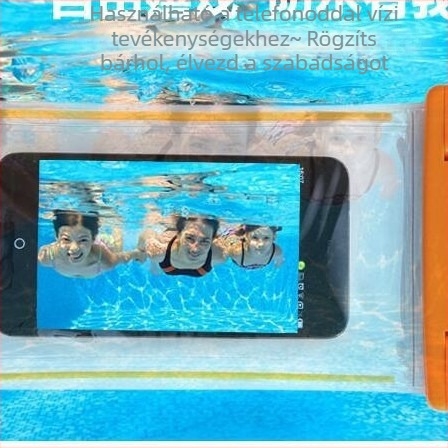 PVC vízálló telefontáska kültéri sportokhoz, érintőképernyős vízálló tok, mélyvízi fotózás