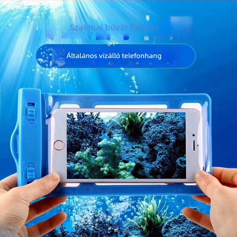 PVC vízálló telefontáska kültéri sportokhoz, érintőképernyős vízálló tok, mélyvízi fotózás