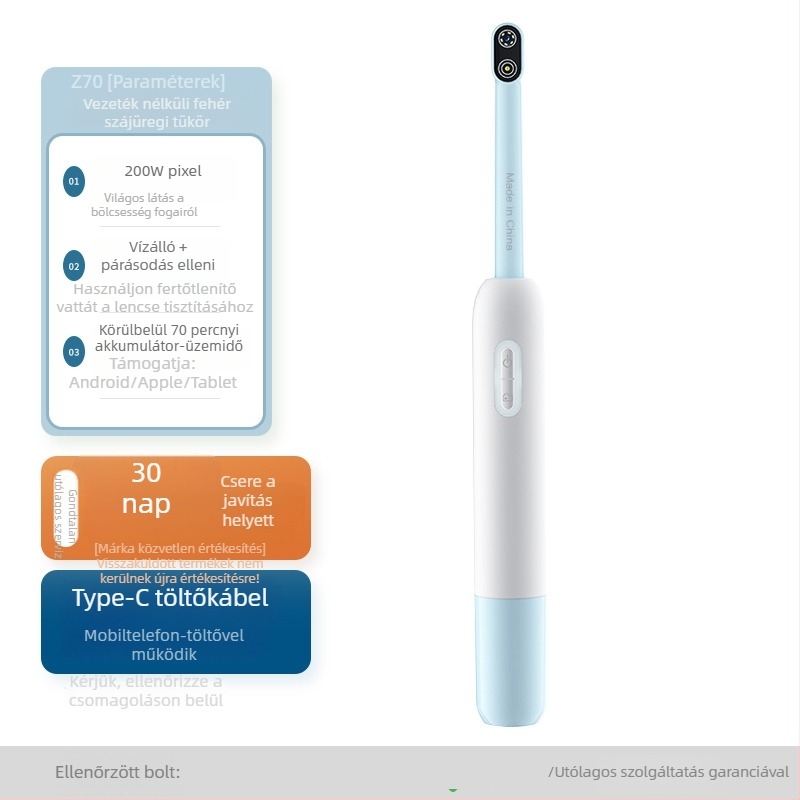 HD szájüregi endoszkópos kamera fogászati megfigyelésre, vízálló és páramentes, modell 666, márka Other