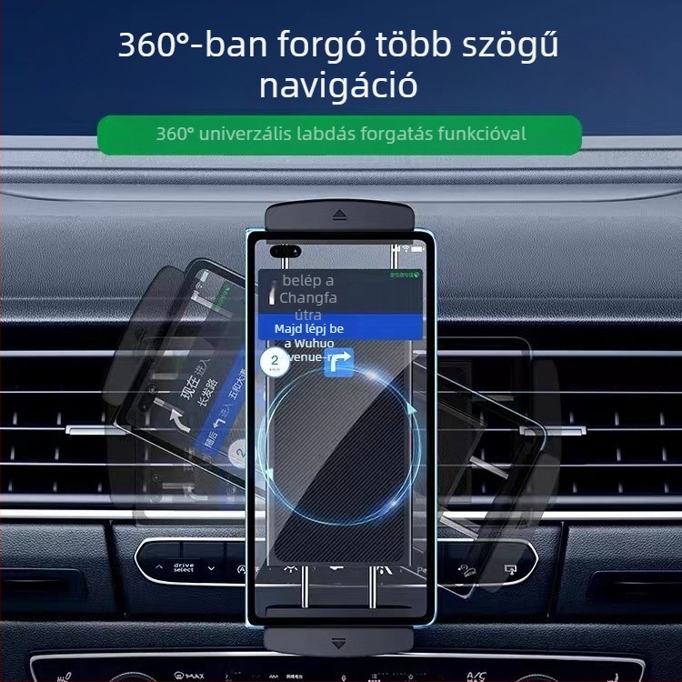 Srieg Autótelefon és tablet tartó — gyorscsatlakozós rögzítés a légkivezetőre, általános járművekhez