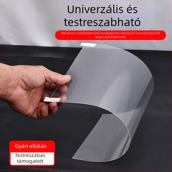 PET képernyővédő fólia autótablethez és a központi navigációs panel nagy kijelzőjéhez, méretre vágható, puha fólia