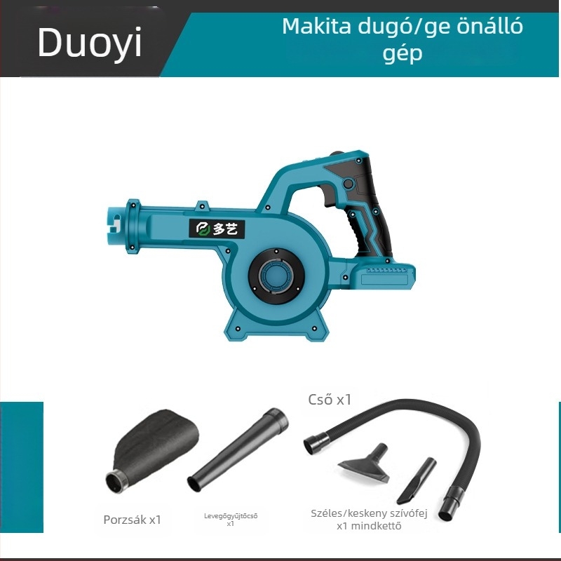 Újratölthető lítiumakkumulátoros blower, brushless motorral, 21V, porgyűjtő és szívó funkcióval, kettős használatú