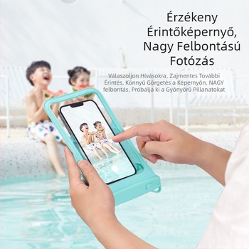 Vízálló telefon táska érintőképernyővel alámerüléshez és kültéri fotózáshoz, PVC tok, testreszabható logó nyomtatással, kapacitás 7.5