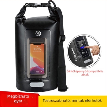 Szabadban használható vízálló táska PVC átlátszó ablakkal és érintőképernyő-kompatibilitással – rafting, strand és úszás