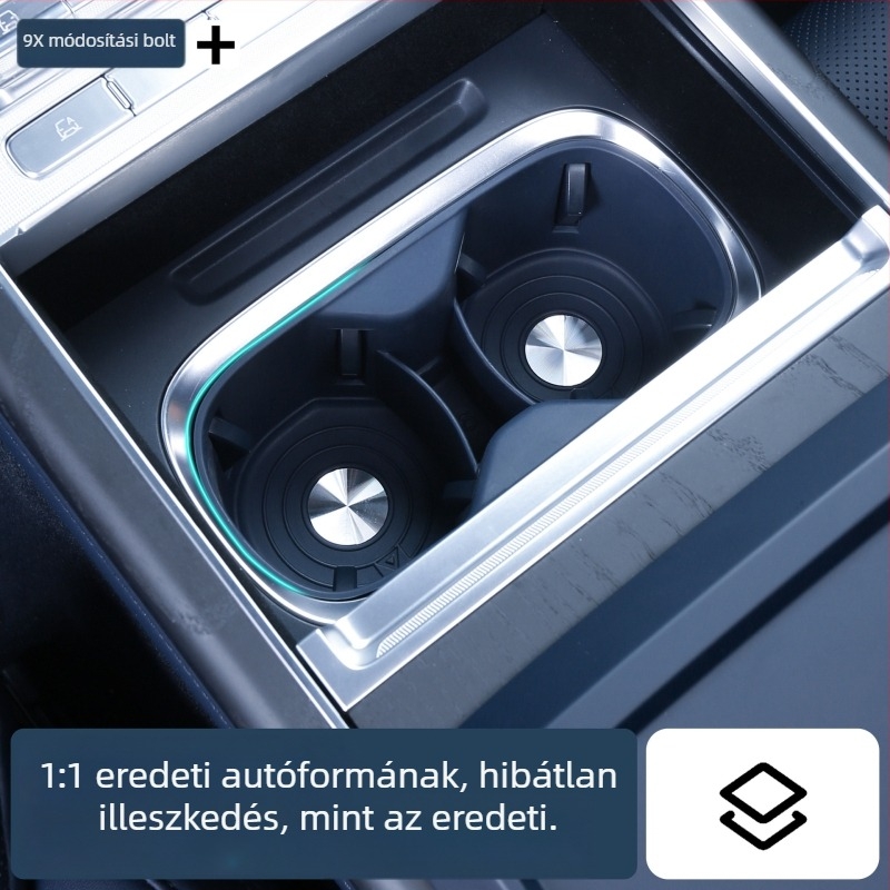 Zeekr 9X középső pohártartója számára szilikon belső pad – Driving Wing, modell 9x water cup cover, szilikon anyag, belső védelem