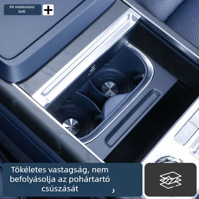 Zeekr 9X középső pohártartója számára szilikon belső pad – Driving Wing, modell 9x water cup cover, szilikon anyag, belső védelem