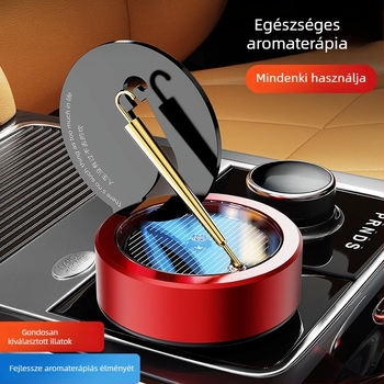 Autó aromaterápiás diffúzor ötvözetből készült parfüm-tartóval • Kapacitás 5–10 ml • Kör alakú illat tartó • Virágos és gyümölcsös illat • Belső dekoráció és illat funkció • Illat időtartam 60–90 perc