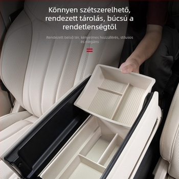 Autó belső szilikon matrica, Ledao L90 modell, anyag: szilikon, kompatibilis a Ledao L90 karfás tároló dobozzal és a központi konzollal.