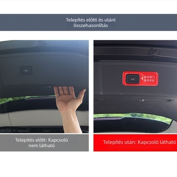 Elektromos hátsó ajtó kapcsoló matrica HS5 HS7H9 — belső karosszéria matrica, fényvisszaverő figyelmeztető, mintázat betűtípus; Anyag: matrica; Rögzítés: ragasztóval; Személyre szabás: Nincs
