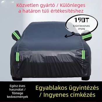Univerzális autófedél 190T poliészter Oxford anyagból, napvédő és esőálló védelemmel
