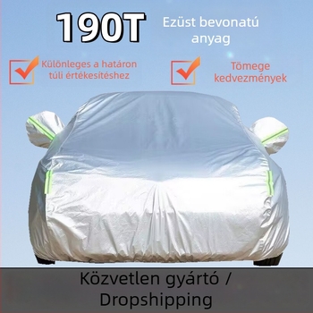 Univerzális autófedél 190T poliészter Oxford anyagból, napvédő és esőálló védelemmel
