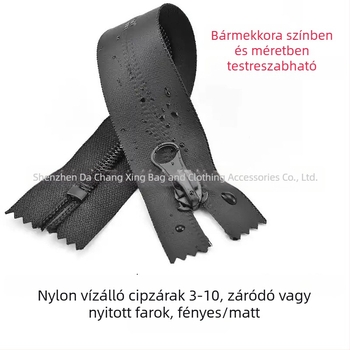 Vízálló zipzár-tömítő rendszer – EVA/PVC/TPU anyagok, fém/plasztikus fogak, Dachangxing márka, kiváló minőség, cipzár beépítve