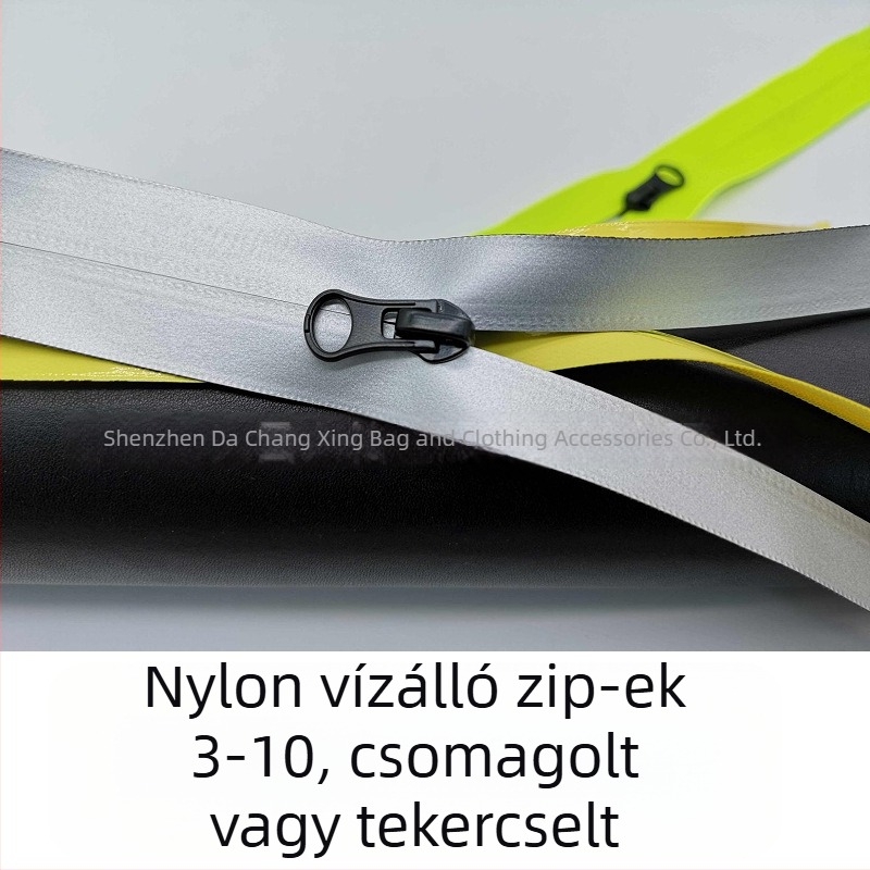 Vízálló zipzár-tömítő rendszer – EVA/PVC/TPU anyagok, fém/plasztikus fogak, Dachangxing márka, kiváló minőség, cipzár beépítve