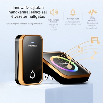 Önállóan működő okos vezeték nélküli zenei kapucsengő otthoni használatra, vízálló, modell Yt-4, 220-240V, 36 dallam