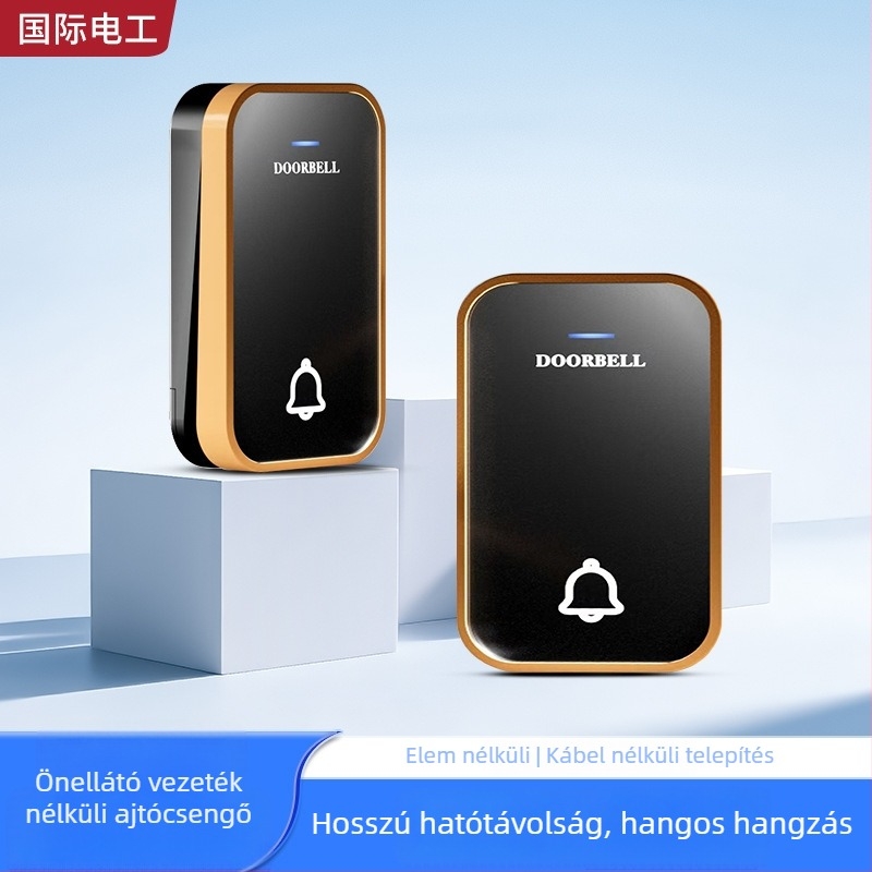 Önállóan működő okos vezeték nélküli zenei kapucsengő otthoni használatra, vízálló, modell Yt-4, 220-240V, 36 dallam