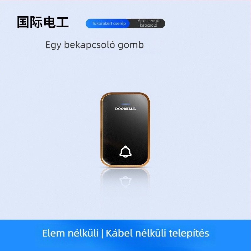 Önállóan működő okos vezeték nélküli zenei kapucsengő otthoni használatra, vízálló, modell Yt-4, 220-240V, 36 dallam