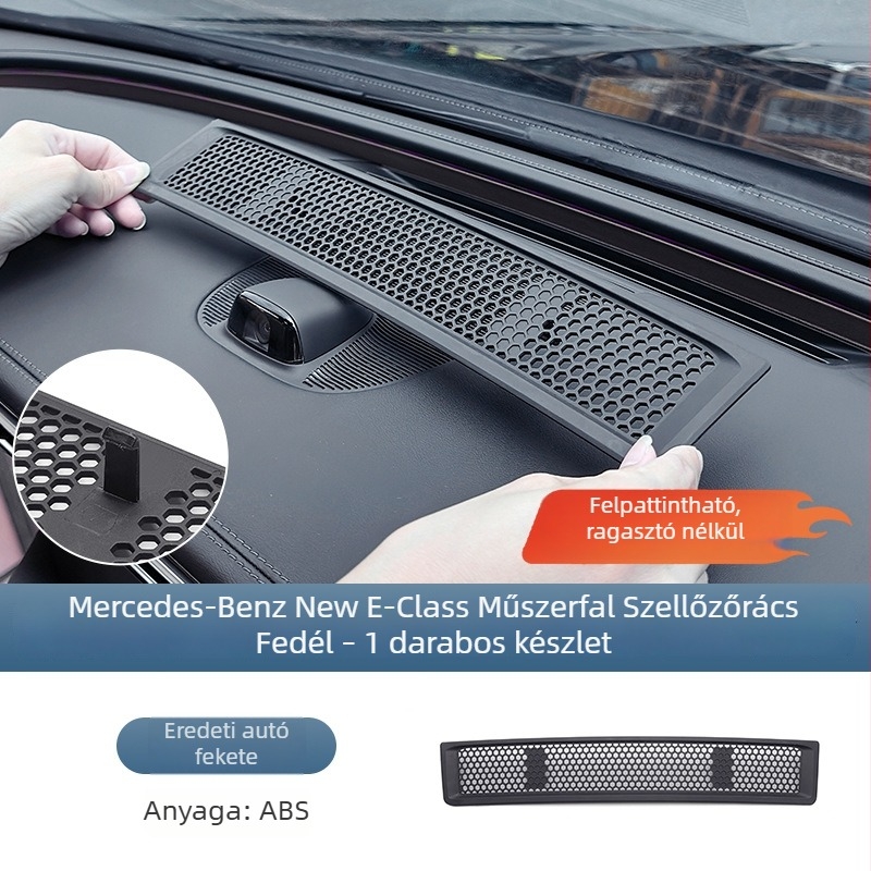 Mercedes-Benz E300L műszerfal légkivezetőinek porvédő fedél – E-osztály, C-osztály és GLC300L/C260L belső autóalkatrész