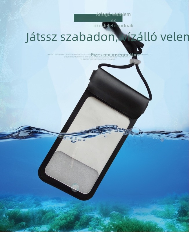 PU vízálló telefon táska kültéri használatra logónyomtatással, 30 m vízállóság