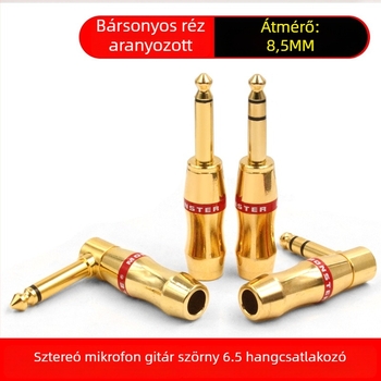 Monster 6,35 mm audió kábel mikrofonhoz és gitárhoz – 1/4-inch csatlakozó, egy-/kétcsatornás, működési hőmérséklet 0–100°C, gyári ellenőrzés