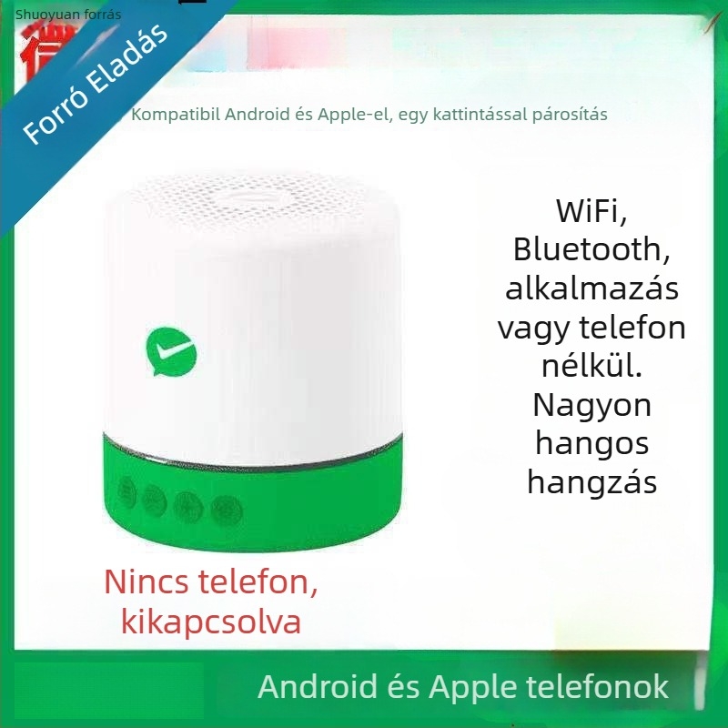 Vezeték nélküli kapucsengő fizetési hangos bejelentéssel és QR-kód közvetítéssel