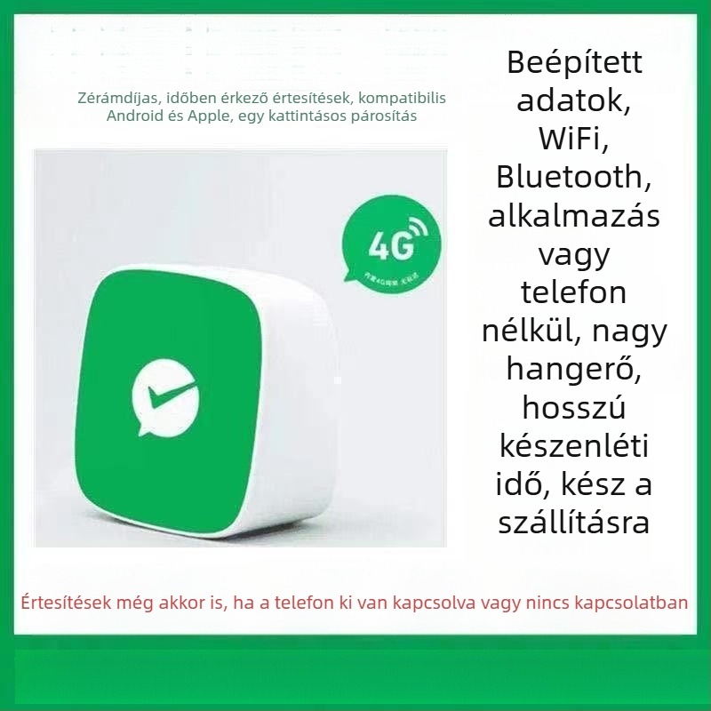 Vezeték nélküli kapucsengő fizetési hangos bejelentéssel és QR-kód közvetítéssel