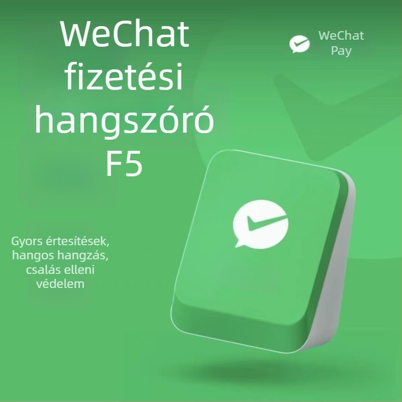 Vezeték nélküli kapucsengő fizetési hangos bejelentéssel és QR-kód közvetítéssel