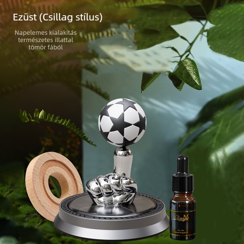 Napsugárenergia által működő autós aromaterápiás dekoráció a középkonzolhoz, Freesia illat, 10–20 ml, 16–30 nap