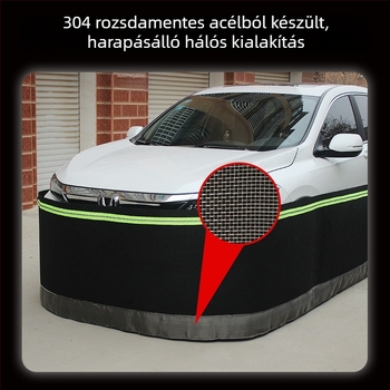 Filcből készült motorházvédő burkolat autóhoz, védőhálóval – egér- és karcolás elleni védelem