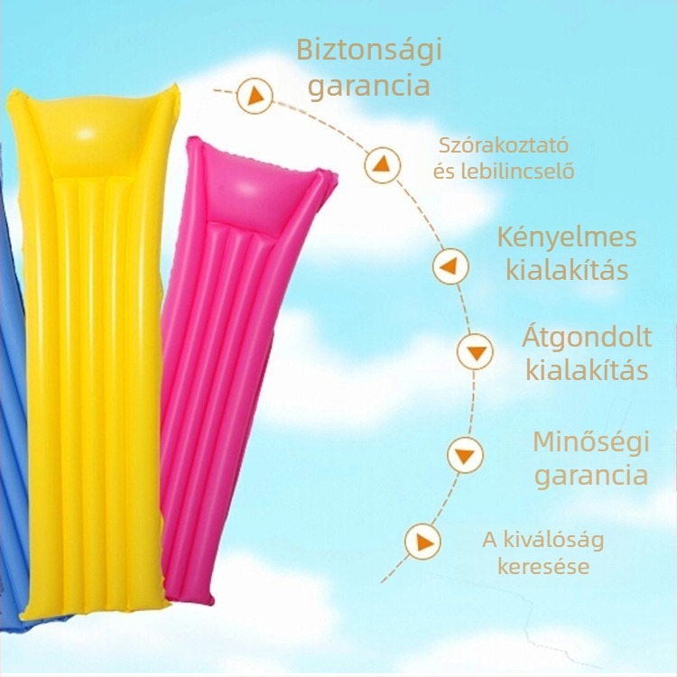 Felnőtt vízi plútágy - Felfújható strandmatrac vastagított légpárnával, környezetbarát PVC, Independent Márka
