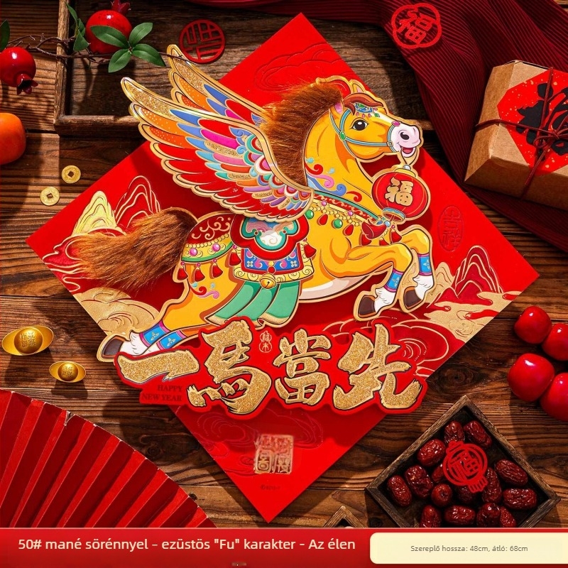 Fu szimbólum ajtó matricák – flocked szövet, univerzális felhasználás, kínai stílus, dekoráció a Tavaszi Fesztiválhoz
