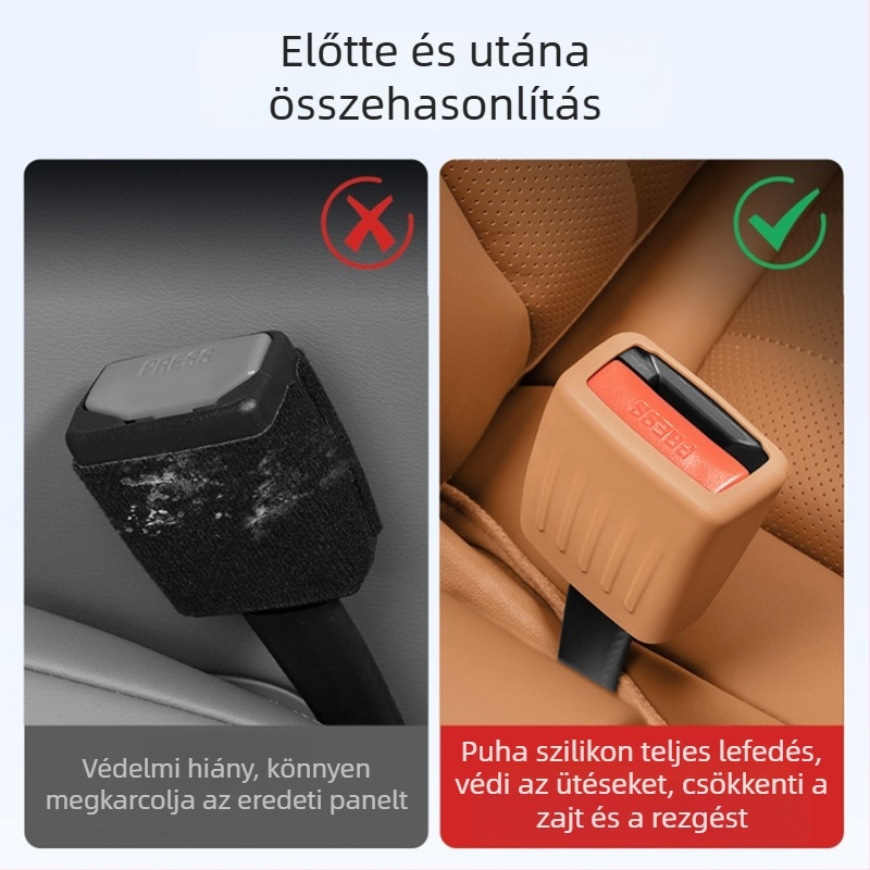 L90-es öv alapcsatlakozó szilikon védőfedője, belső autó, snap-on rögzítés, központi konzol, logó nyomtatás elérhető