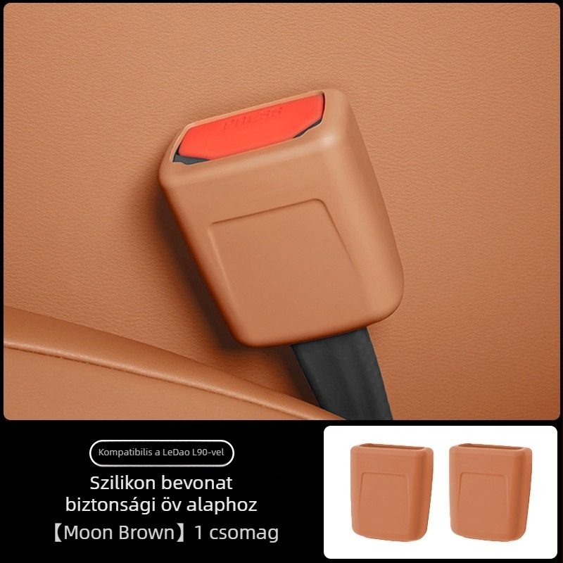 L90-es öv alapcsatlakozó szilikon védőfedője, belső autó, snap-on rögzítés, központi konzol, logó nyomtatás elérhető