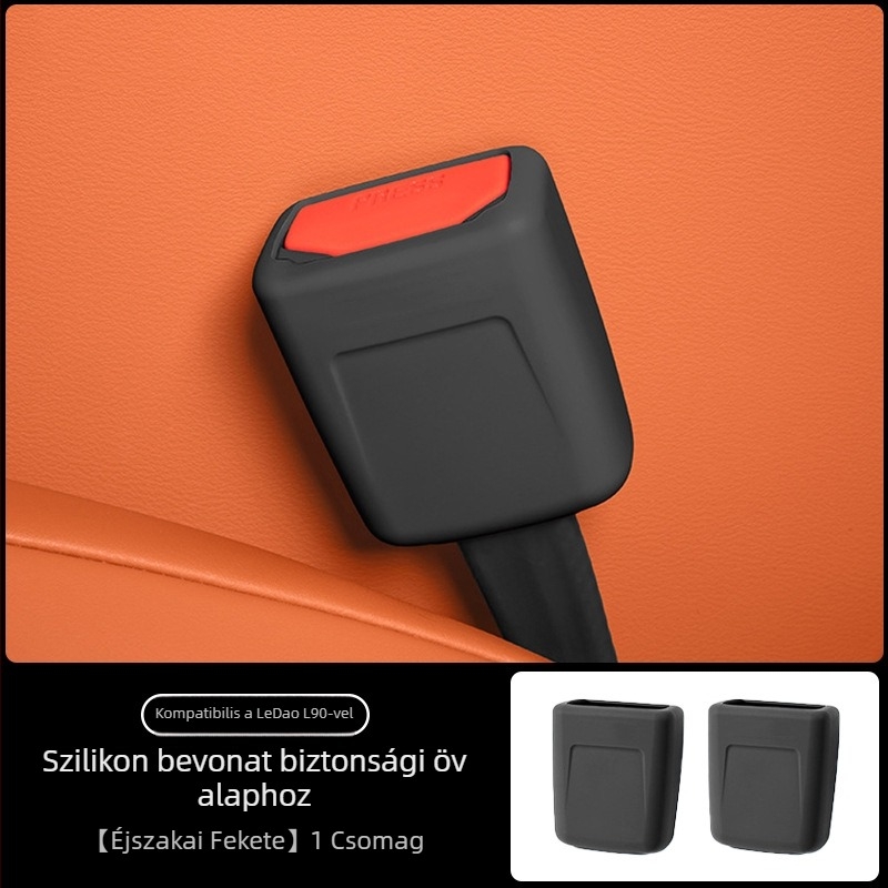 L90-es öv alapcsatlakozó szilikon védőfedője, belső autó, snap-on rögzítés, központi konzol, logó nyomtatás elérhető