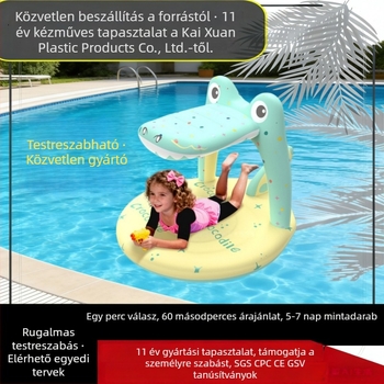 Felfújható gyerekeknek úszóágy napernyővel, JUNYI, környezetbarát PVC, CE/FCC/UL tanúsítványok
