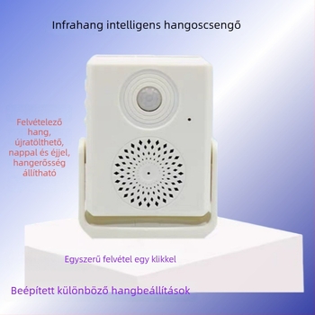 Indukciós ajtócsengő – akkumulátoros töltés, több hang választható és rögzíthető, 4.5V, 85 dB, alkalmas különféle helyekre (08 modell)