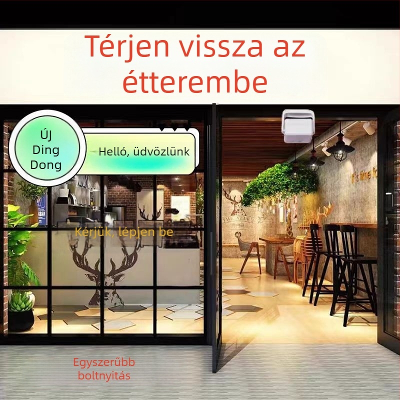 Indukciós ajtócsengő – akkumulátoros töltés, több hang választható és rögzíthető, 4.5V, 85 dB, alkalmas különféle helyekre (08 modell)