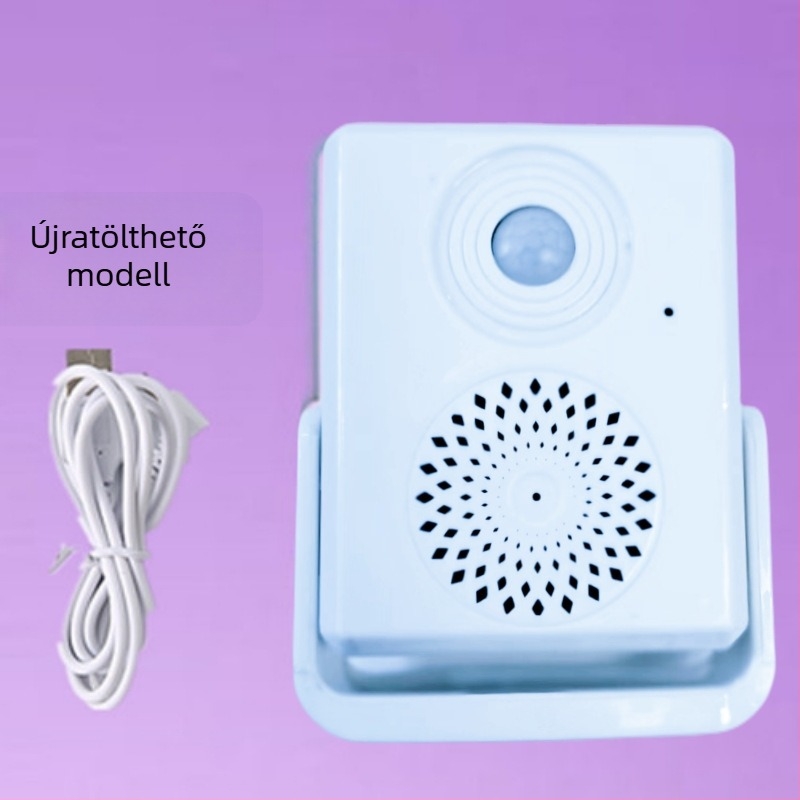 Indukciós ajtócsengő – akkumulátoros töltés, több hang választható és rögzíthető, 4.5V, 85 dB, alkalmas különféle helyekre (08 modell)