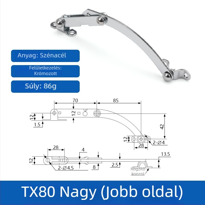 Ablak-támasz T80/T90 limiter, vasból, Winning márka, modern minimalist stílus