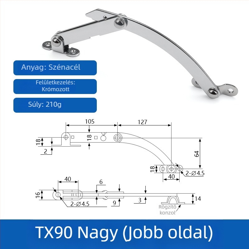 Ablak-támasz T80/T90 limiter, vasból, Winning márka, modern minimalist stílus
