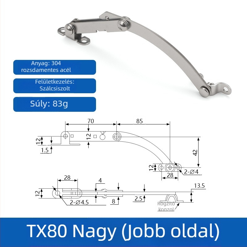 Ablak-támasz T80/T90 limiter, vasból, Winning márka, modern minimalist stílus