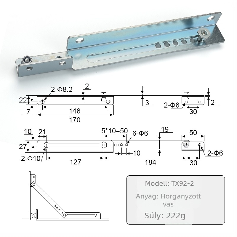 Ablak-támasz T80/T90 limiter, vasból, Winning márka, modern minimalist stílus