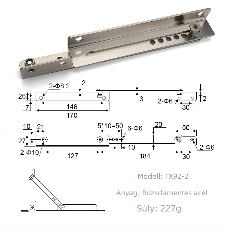 Ablak-támasz T80/T90 limiter, vasból, Winning márka, modern minimalist stílus
