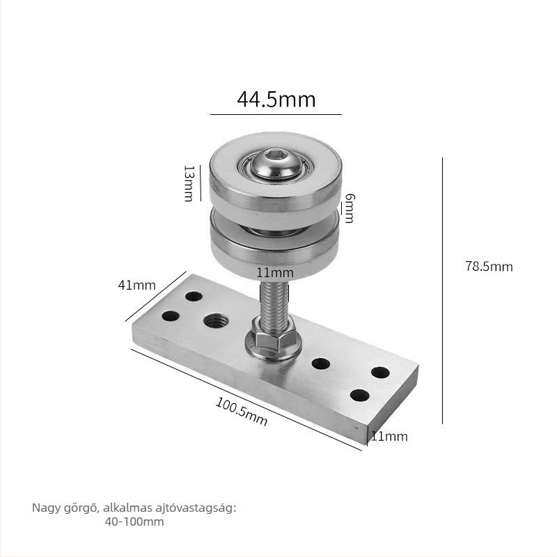 Univerzális függőkerék csúszó ajtókhoz — anyag: nylon + acél + ötvözet; modell: Universal Hanging Wheel; alkalmazás: csúszó ajtók, fa ajtók; stílus: modern minimalista
