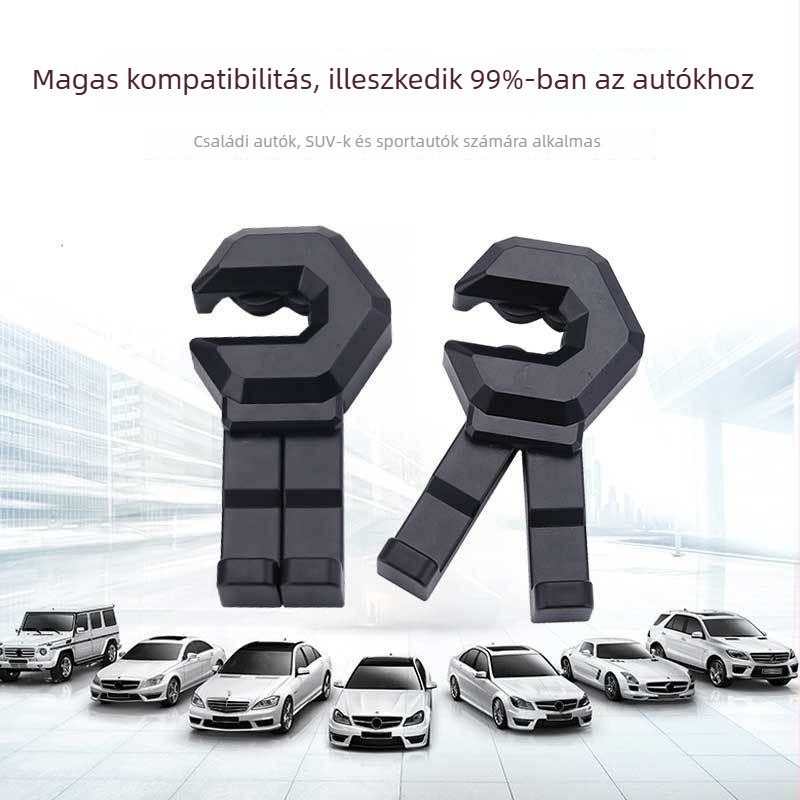 Autóülés háttámla kampó - többfunkciós dupla kampó, ABS anyag, kialakítás: egy húzás, két kampó, logónyomtatás, testreszabás