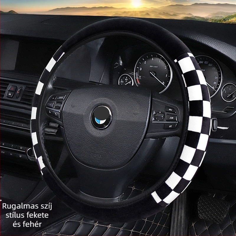 Plüss kormánykerékvédő, univerzális illeszkedés, eredeti stílus, testreszabható feldolgozás, Rongfeng márka