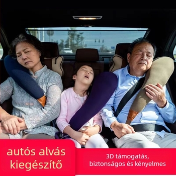 Gyerekek autós nyakpárnája, U-alakú, négy évszakos, poliészter, modell P25