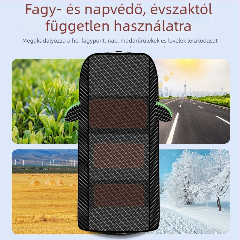 Oxford anyagból készült autóhuzat, univerzális, vastított kivitel, napfény, eső, hő és jég elleni védelem, teljes fedettség, 700 g tömeg, állandó rögzítés