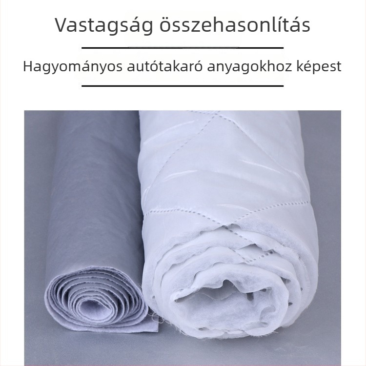 Megvastagított autóvédő, eső-, hó-, jég- és fagy elleni védelemmel; téli meleg belsővel, pamut töltettel