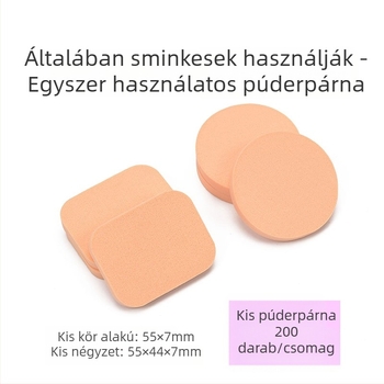 Egyszerhasználatos nedves-száraz kettős használatú púderpú, latex kozmetikai eszköz, 200 darab/csomag, Zhejiang eredet